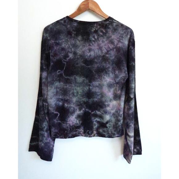 RAQUEL ALLEGRA Nebula Cloud Tie-Dye Boxy Long Sleeve Tee Top Farfetch 0 XS $265 - Picture 7 of 9